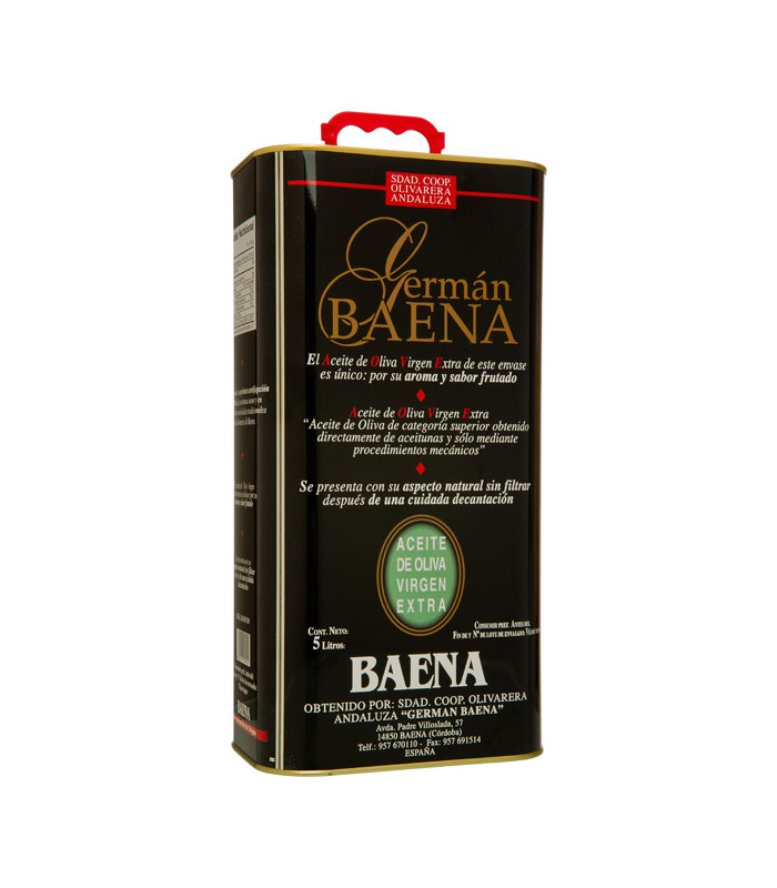 German Baena Unfiltered Extra Virgin Olive Oil 5L Baena DOP